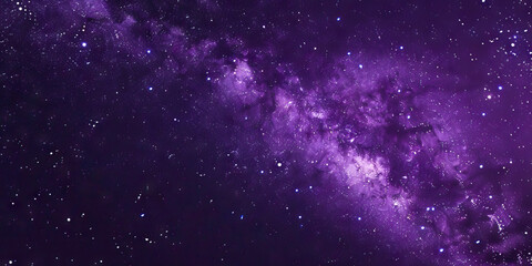 Fototapeta premium The deep purple night sky is filled with twinkling stars, the Milky Way stretching across it like a shimmering ribbon