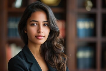 Fototapeta premium Young and confident indian female lawyer