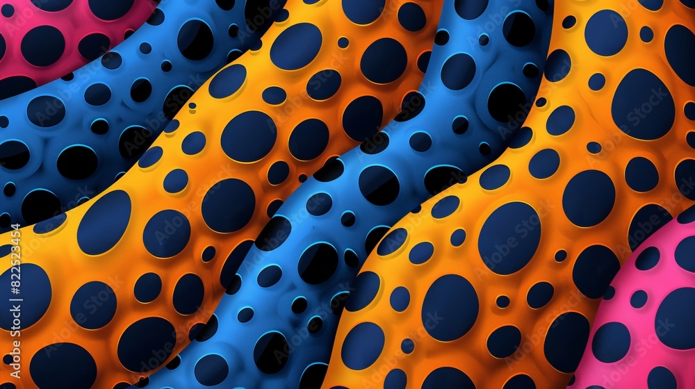 Poster seamless colorful pattern blending leopard and snake motifs.