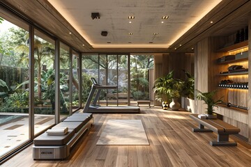 Modern High-End Gym, Concept of Healthy Lifestyle