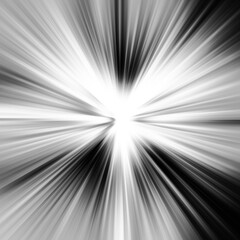 Black and white zoom motion effect. Abstract background.