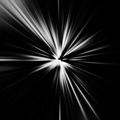 Black and white zoom motion effect. Abstract background.