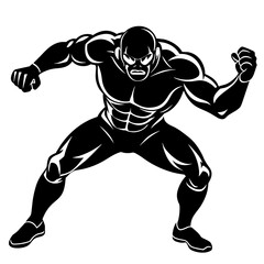 wrestler-fighting--silhouette--black-and-white--wh