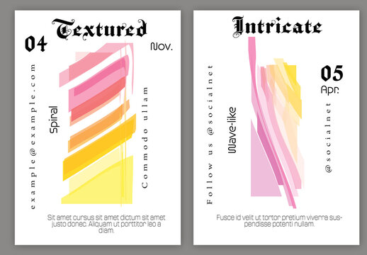 Flyer A4 with Abstract Shuttered Glass Shape Simple on White Background