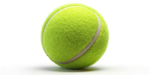 Tennis ball isolated on white background in realistic 3D render