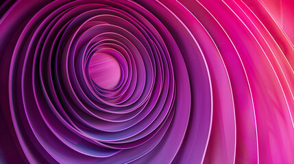 An abstract composition with concentric circles in gradient hues of purple and pink, intersected by straight, diagonal lines in contrasting colors, creating a striking visual effectClose-up