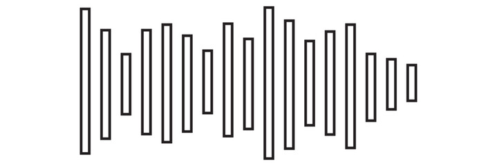 Audio or sound vector icon. Digital sound wave icon or sign. Equalizer music flat icon. design eps 10 