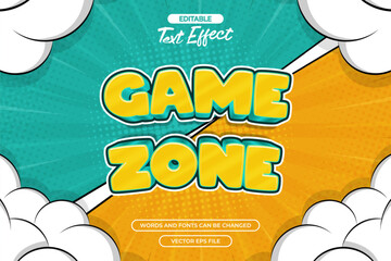 Game zone editable text effect