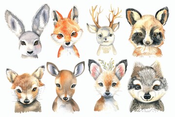 Obraz premium Beautiful red fox - watercolor.. Beautiful simple AI generated image in 4K, unique.