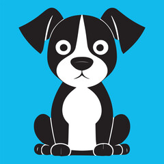 brave dog with bone vector design