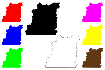 Lake County, Colorado (U.S. county, United States of America,USA, U.S., US) map vector illustration, scribble sketch Lake map