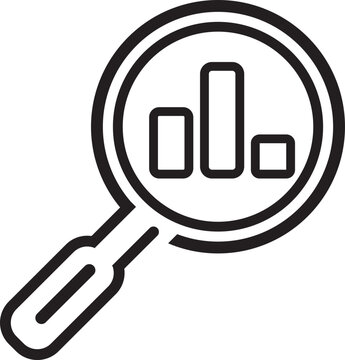 recommend clip art: Magnifying glass icon. Search symbol in flat style isolated on transparent background. Simple zoom tool. Abstract line search icon in black. Vector illustration for graphic design, Web, UI, mobile app