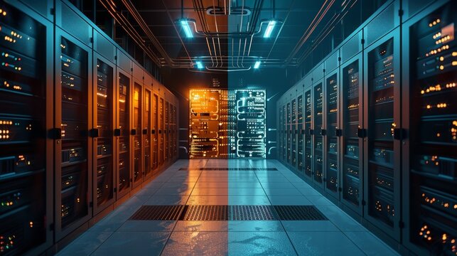 A before-and-after comparison showing the transition from outdated network equipment to advanced, fortified technologies ensuring robust security