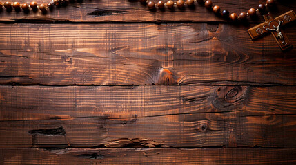 cross on old wood background.