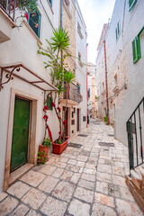 Obraz premium Cityscape of Polignano a Mare town, Puglia region, Italy, Europe. Seascape of Adriatic sea