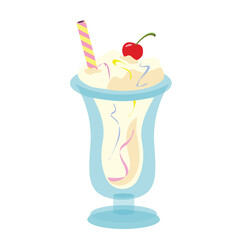 milkshake in a glass