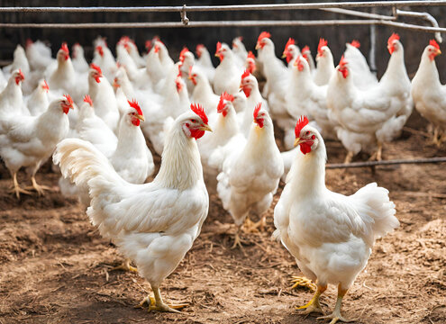 white chicken farm, White leghorn and skyline hens ready now