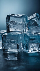 Frozen simplicity, crystal-clear ice cubes, refreshing and elegant.