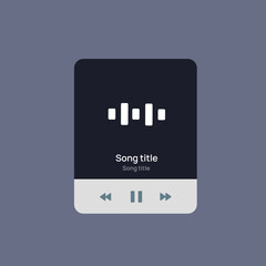 Music player ui ux template for smartphone.