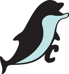 silhouette of a dolphin