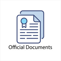 Official Documents vector icon