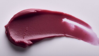 Lipstick or cosmetics smear smudge isolated on white; makeup concept