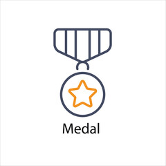 Medal vector icon