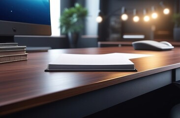 modern office room with computer