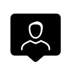 Anonymous Male User Profile Picture Vector Icon in Black and White