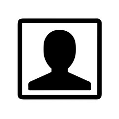 Anonymous Male User Profile Picture Vector Icon in Black and White