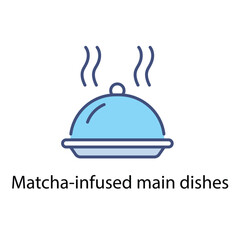 Matcha-infused main dishes vector icon