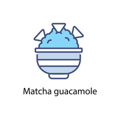 Matcha guacamole vector icon