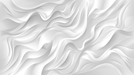  An abstract image features a white backdrop, adorned with undulating wave lines extending to its top and bottom edges The upper and lower halves exhibit contrasting wavy patterns