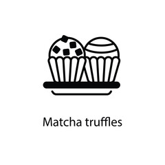 Matcha truffles vector icon