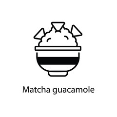 Matcha guacamole vector icon