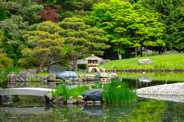 Naklejka premium 中島公園日本庭園（北海道札幌市中央区）
