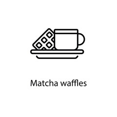 Matcha waffles vector icon