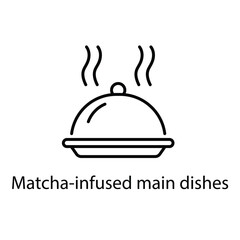 Matcha-infused main dishes vector icon