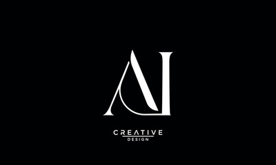AI, IA, A, I, Abstract Letters Logo Monogram