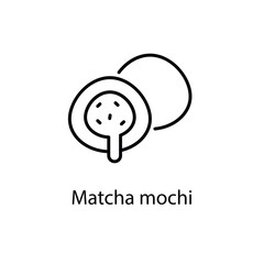 Matcha mochi vector icon