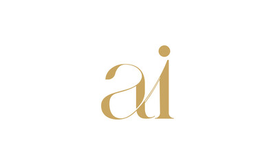 AI, IA, A, I, Abstract Letters Logo Monogram