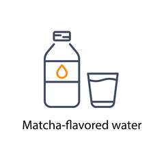 Matcha-flavored water vector icon