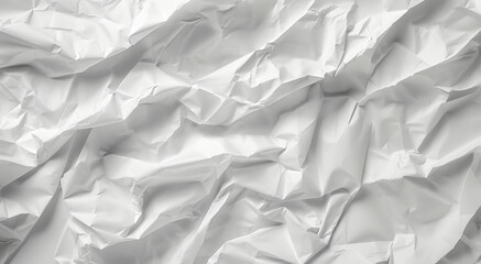 Obraz premium Crumpled white paper with textured folds and creases in an abstract arrangement Generative AI