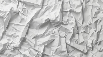 Obraz premium Crumpled white paper with textured folds and creases in an abstract arrangement Generative AI