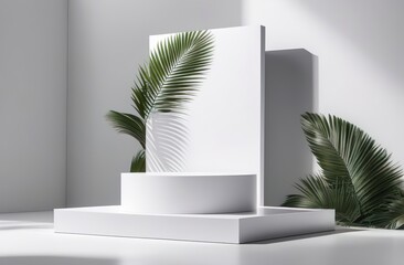 White background with green plants fot your text