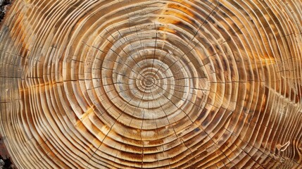 Naklejka premium annual tree rings texture wooden log crosssection closeup abstract photography