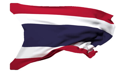 The flag of Thailand waving vector 3d illustration