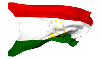 The flag of Tajikistan waving vector 3d illustration