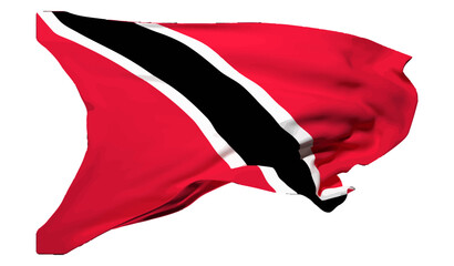 The flag of Trinidad And Tobago waving vector 3d illustration