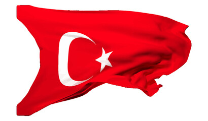 AdobThe flag of Turkey waving vector 3d illustration